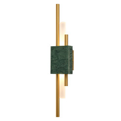 Lampa ścienna  LED marmurowa zielono złota 50 cm ST-7007W-GREEN