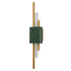 Lampa ścienna  LED marmurowa zielono złota 50 cm ST-7007W-GREEN