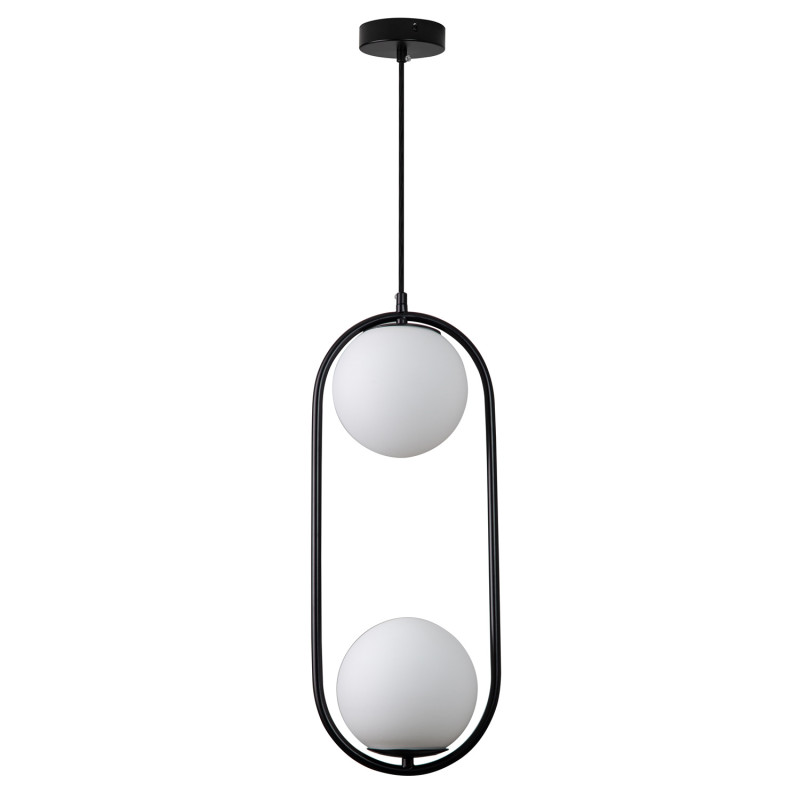Lampa wisząca  DUO czarna 50 cm DP0002-2 black