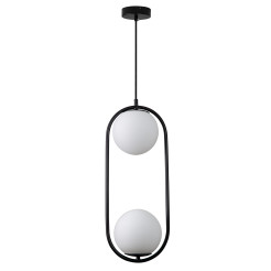 Lampa wisząca  DUO czarna 50 cm DP0002-2 black