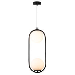 Lampa wisząca  DUO czarna 50 cm DP0002-2 black