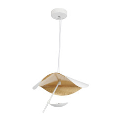 Lampa wisząca  LED biało złota 40 cm ST-8821P-40 WHITE