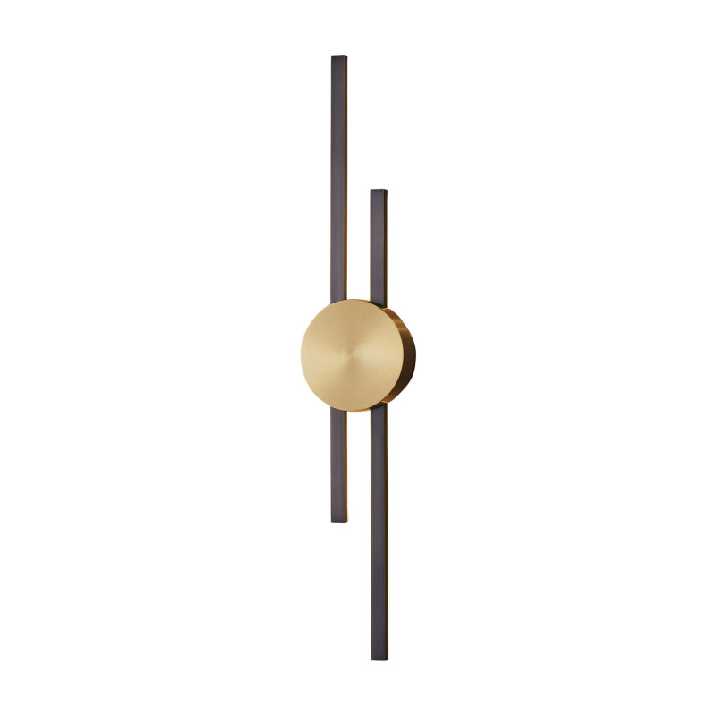 Lampa ścienna  LED czarny + mosiądz 64 cm ST-B3327-S