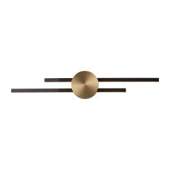 Lampa ścienna  LED czarny + mosiądz 64 cm ST-B3327-S