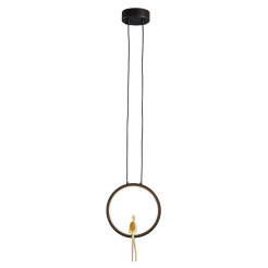 Lampa wisząca  led czarno złota 27 cm ST-D7774 black