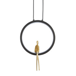 Lampa wisząca  led czarno złota 27 cm ST-D7774 black