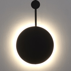 Lampa ścienna  - 1 LED czarna 105 cm ST-F012