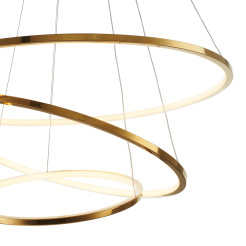 Lampa wisząca  40+60+80 LED złoty 40 cm + 60 cm + 80 cm ST-10112P-3