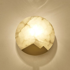 Lampa ścienna  biały marmur i mosiądz 20cm ST-3961