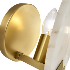 Lampa ścienna  biały marmur i mosiądz 20cm ST-3961