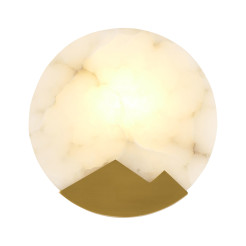 Lampa ścienna  biały marmur i mosiądz 20cm ST-3961