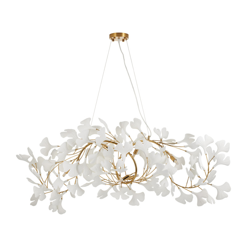 Lampa wisząca  WAVE złoto biała 125 cm XY080P-120