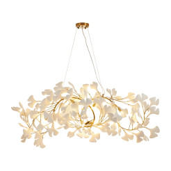 Lampa wisząca  WAVE złoto biała 125 cm XY080P-120