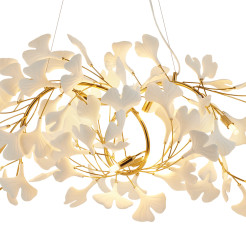 Lampa wisząca  WAVE złoto biała 125 cm XY080P-120