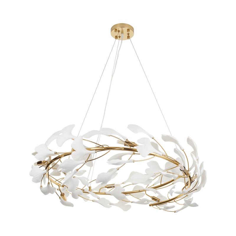 Lampa wisząca  złoto biała 80 cm XY080P-80