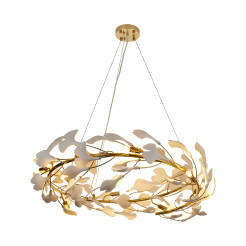 Lampa wisząca  złoto biała 80 cm XY080P-80