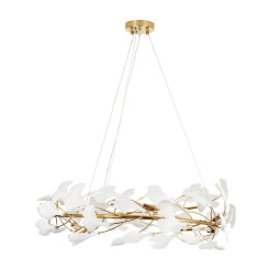 Lampa wisząca  złoto biała 80 cm XY080P-80