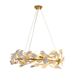 Lampa wisząca  złoto biała 80 cm XY080P-80