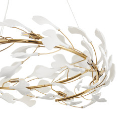 Lampa wisząca  złoto biała 80 cm XY080P-80