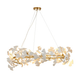 Lampa wisząca  złoto biała 100 cm XY080P-100