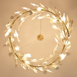 Lampa wisząca  złoto biała 100 cm XY080P-100