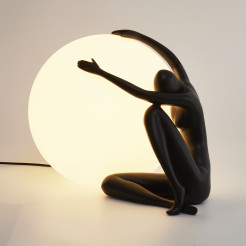 Lampa stołowa WOMAN-1 czarna 47 cm ST-6020-A black