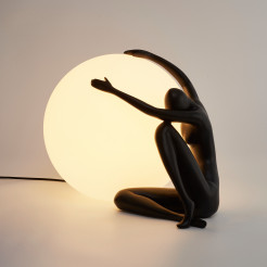 Lampa stołowa WOMAN-1 czarna 47 cm ST-6020-A black