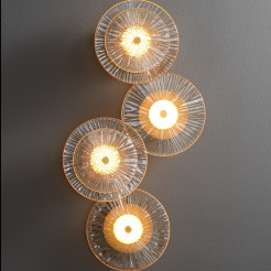Lampa ścienna -4 LED bursztynowa 32 cm ST-3315-4 copper