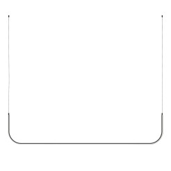 Lampa wisząca -1 LED czarna 80 cm MP0095-L80