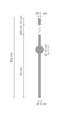Lampa wisząca  LED 93 cm czarna ST-1689L BK