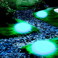 Lampa ogrodowa kamień PEBBLE L LED RGBW 16 kolorów 40 cm ES-ST005