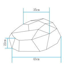 Lampa ogrodowa kamień DIAMOND M LED RGBW 16 kolorów 43 cm ES-ST014