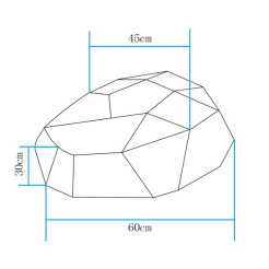 Lampa ogrodowa kamień DIAMOND L LED RGBW 16 kolorów 60 cm ES-ST015