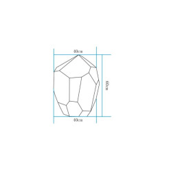 Lampa ogrodowa kamień DIAMOND XL LED RGBW 16 kolorów 60 cm ES-ST016