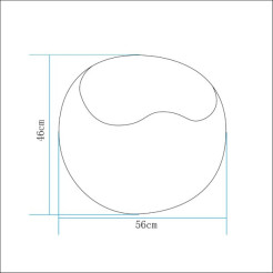 Lampa ogrodowa pufa APPLE M LED RGBW 16 kolorów 56 cm ES-SF025