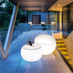 Lampa ogrodowa pufa APPLE L LED RGBW 16 kolorów 65 cm ES-SF026