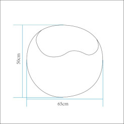 Lampa ogrodowa pufa APPLE L LED RGBW 16 kolorów 65 cm ES-SF026