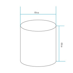 Lampa ogrodowa stolik TUBE LED RGBW 16 kolorów 40 cm ES-SF051