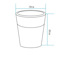 Lampa ogrodowa donica FLOWER POT M LED RGBW 16 kolorów 40 cm ES-FL022