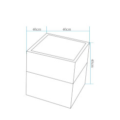 Lampa ogrodowa donica FLOWER CUBE LED RGBW 16 kolorów 40 cm ES-FL008