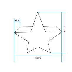 Lampa ogrodowa dekoracyjna gwiazda STAR XL LED RGBW 16 kolorów 120 cm ES-CR014