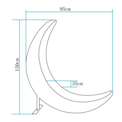 Lampa ogrodowa dekoracyjna księżyc MOON XL LED RGBW 16 kolorów 150 cm ES-DC078