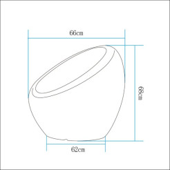 Fotel ogrodowy COMFY LED RGBW 16 kolorów 68 cm ES-SF001