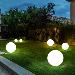Lampa ogrodowa kula BALL L biała 60 cm ES-B060