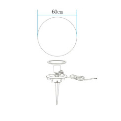 Lampa ogrodowa kula BALL L biała 60 cm ES-B060