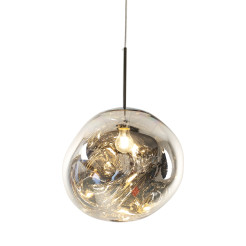 Lampa wisząca  M srebrna 28 cm MP-1239-280 chrome