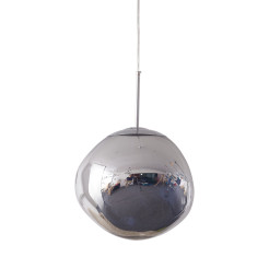 Lampa wisząca  L srebrna 38 cm MP-1239-380 chrome