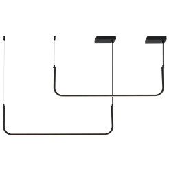 Lampa wisząca -2 led czarna 120 cm MP0095-2-120