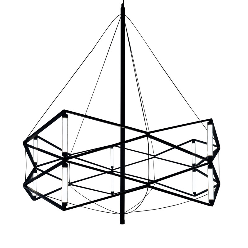 Lampa wisząca  LED czarna 60 cm ST-9858 P/S black