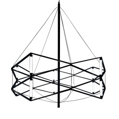 Lampa wisząca  LED czarna 60 cm ST-9858 P/S black